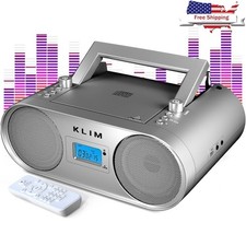 Portable CD Player Bluetooth Boombox W/ AM FM Radio Rechargeable Battery New