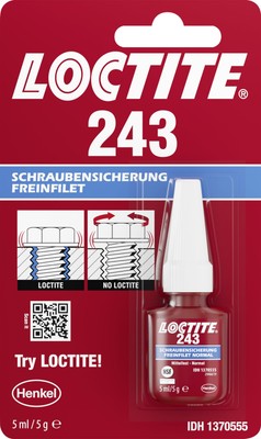 LOCTITE 243 Schraubensicherung 5 ml Mittelfest Normal Schraubenkleber Universal
