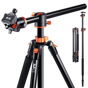 Tripode SLR 238cm 4-tier Trépied caméra 49CM Vue de l'axe horizontal sur la tête 360 Dég