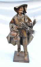Grande Statua Cartapesta e Terracotta Leccese M. DE SALVATORE Vintage '80 45 cm