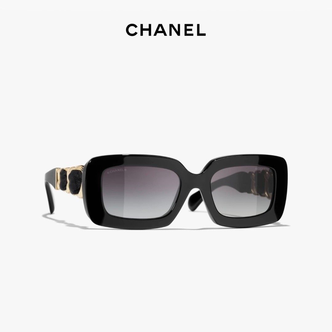 CHANEL 9183 Sunglasses Women Square Metal Temple Fashion Eyewear