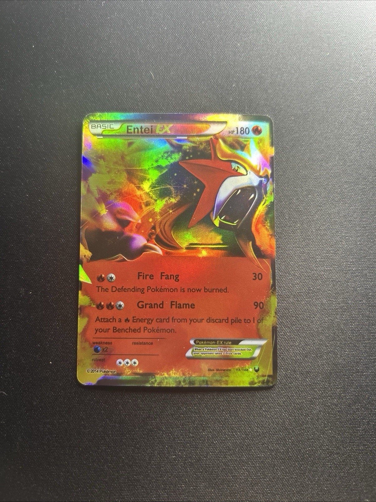 Entei EX 13/108 - Dark Explorers Ultra Rare Holo - Pokémon TCG - Near Mint