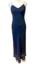 VTG Dave  Johnny Dress Formal Maxi Black Open Back Rhinestone Straps Size 3-4