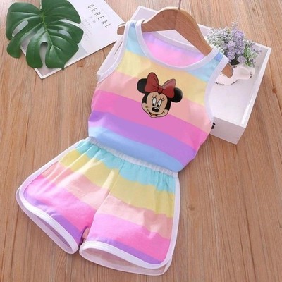 Sommer Baby Kinder Kleidung Sets Nette Minnie Mickey Cartoon Mädchen und Jungen 
