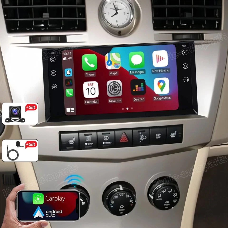 Radio estéreo CarPlay GPS BT 2+32 GB para Chrysler Sebring 2007-2010 Android 13 Foto 3 de 4