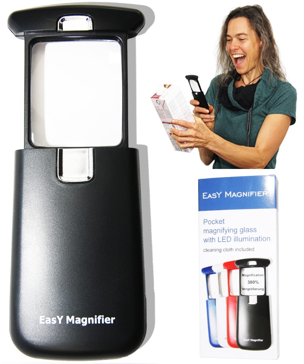 Loupe de lecture poche 3x LED : idée cadeau utile pour grands-parents