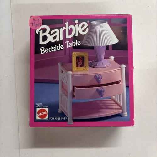 Vintage Barbie Bedside Table Factory Sealed Mattel Doll Furniture 1993 65072