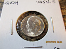 1954-S Roosevelt Silver Dime Gem      TO