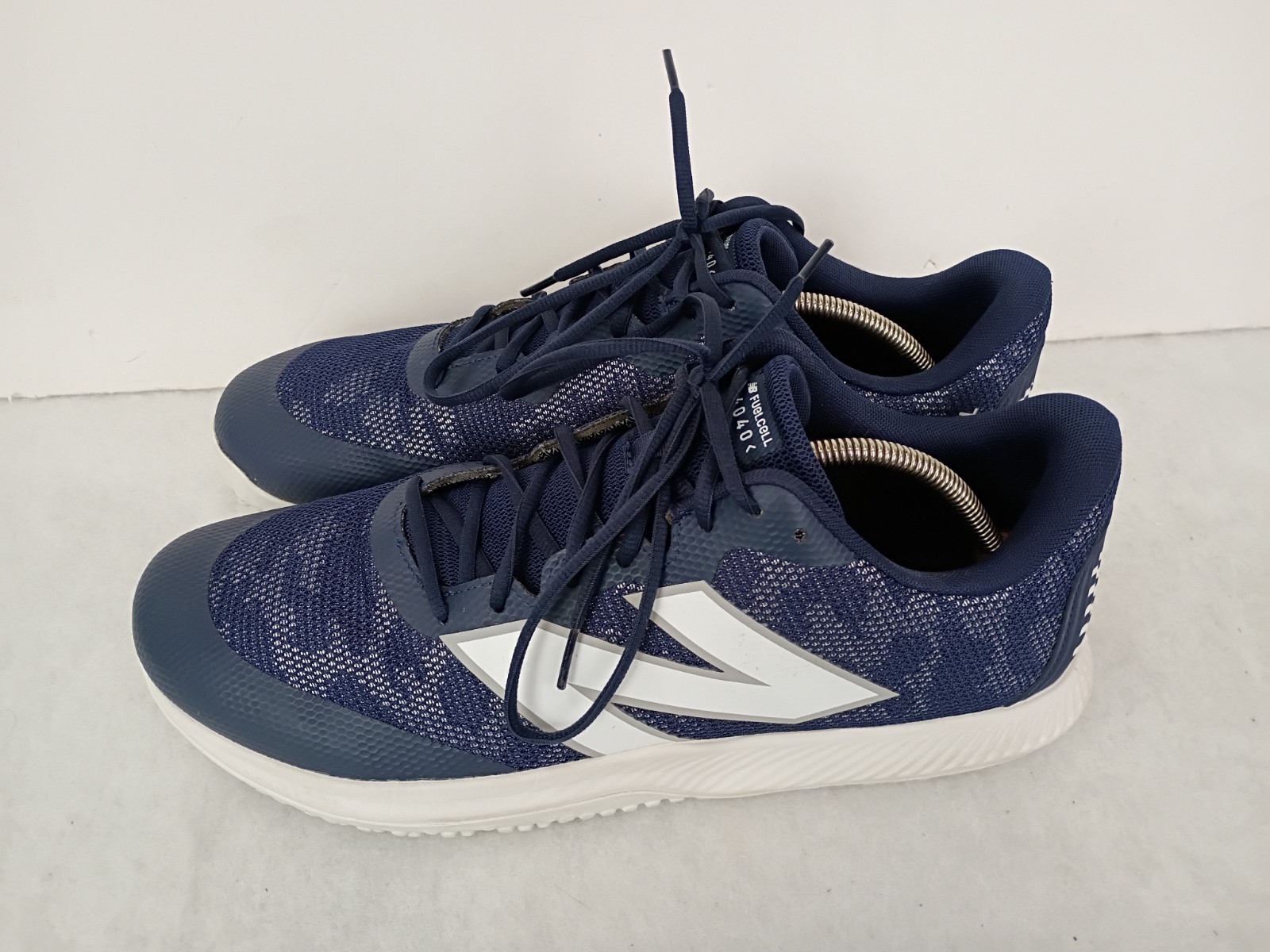 New Balance Mens 14 FuelCell 4040v7 Navy Blue White Baseball Turf Trainer Shoes thumbnail 6