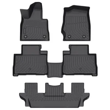 All Weather Floor Mats Liner For 2020-2024 Lincoln Aviator 6 Passenger Seats