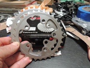 TWO Vintage Chainrings 74mm bcd 30t Stainless Steel Sram Shimano MTB ROAD