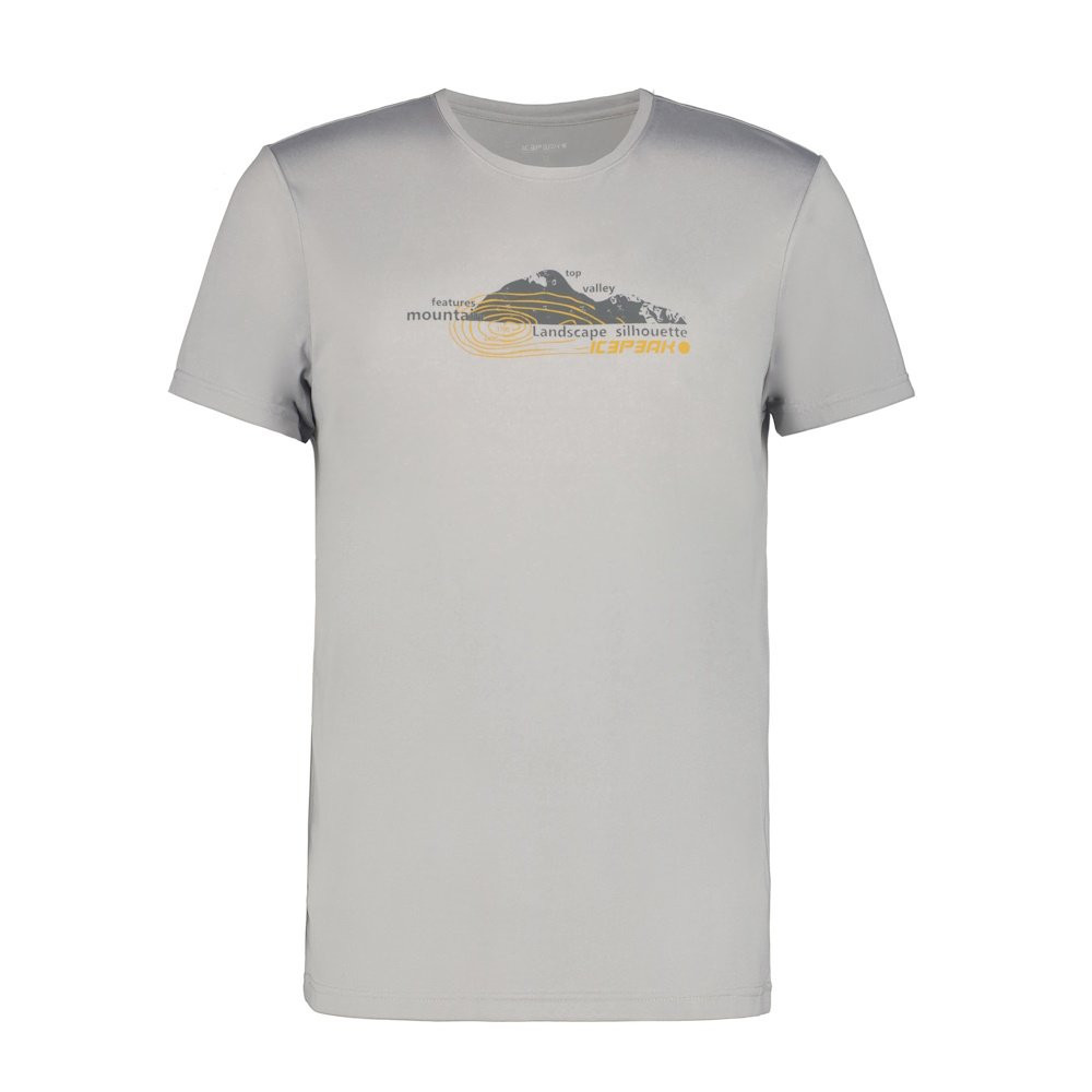 T-shirt homme Icepeak Bearden gris clair respirant et anti-frottement