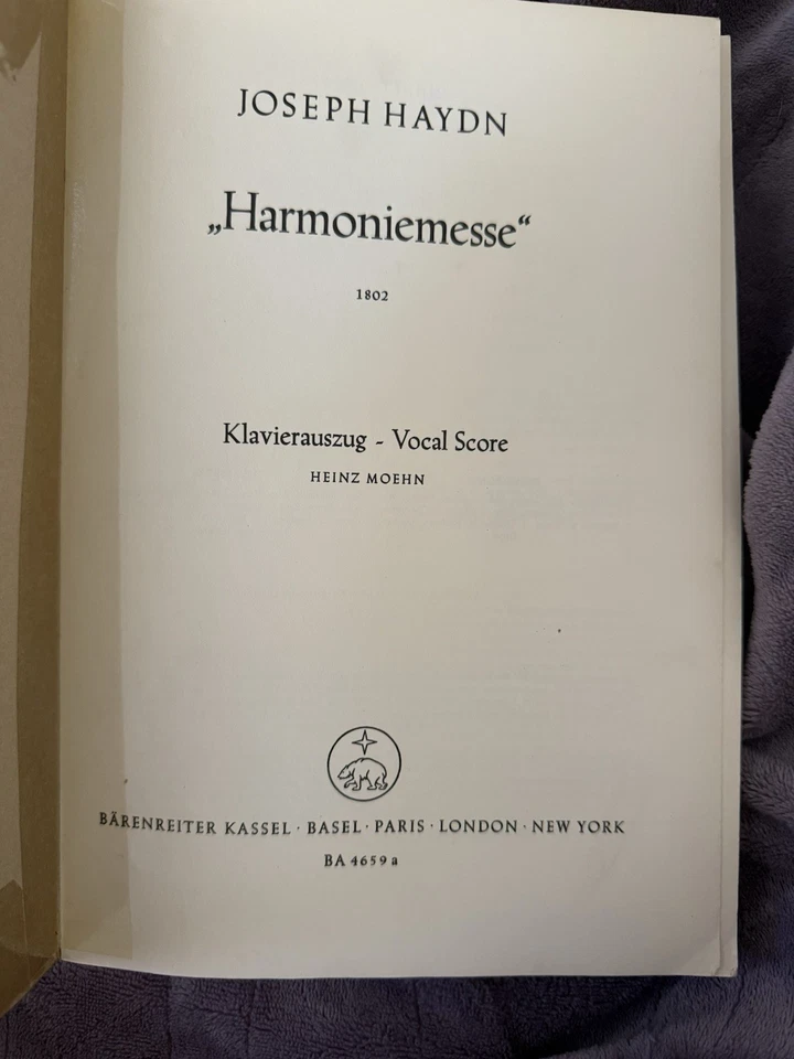 Harmoniemesse 1802. Klavierauszug - Vocal Score Bärenreiter... (paperback) - Image 2 of 4