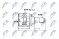 Nty NPW-TY-019 Gelenksatz, Antriebswelle Vorne FüR Toyota