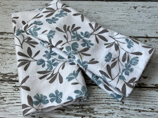 THE COMPANY STORE Velvet Flannel Set of Pillowcases Wild Floral Turquoise Brown