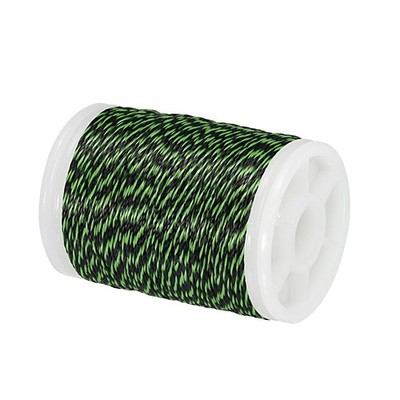 Archery Bow String Serving Thread, 0.02'' Dia Bowstring Thread, Grass Green/Black