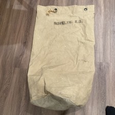 WW2 Era US Military WWII Vintage Canvas Duffle Bag Named