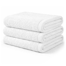 Baumwollhandtuch 50x100, FREDY, weich wie ein Hotelhandtuch, wei&szlig; AQUA
