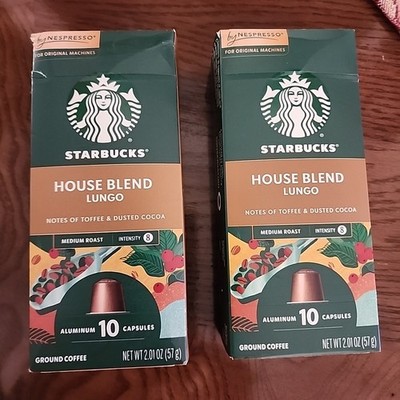2 Box Starbucks Nespresso Original HOUSE BLEND Medium Roast Espresso 20 Capsules