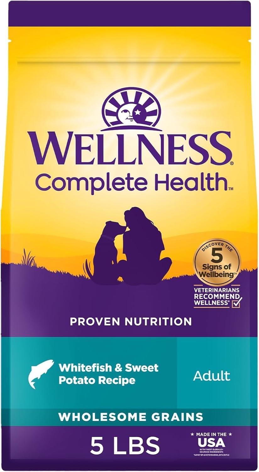 5LB Dry Dog Food, Wholesome Grains,Natural,Whitefish & Sweet