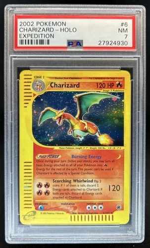 2002 Pokemon Expedition Set Charizard Holo #6/165 PSA 7