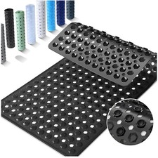 Advanced Anti-Slip Shower Mat, 34.5  x15.5  - Durability Meets Elegance in Black