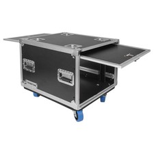 Sound Town 8U Rack Road Case with Slam Doors and Adjustable Rack Depth STPR-8 