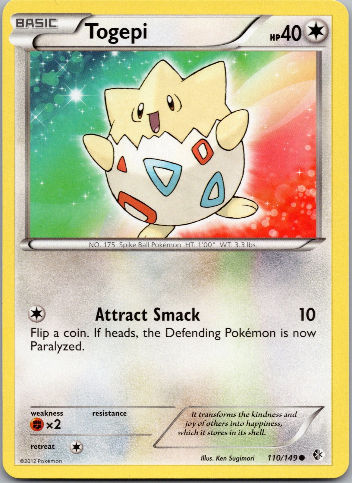 Togepi Common Boundaries Crossed 110/149 NM