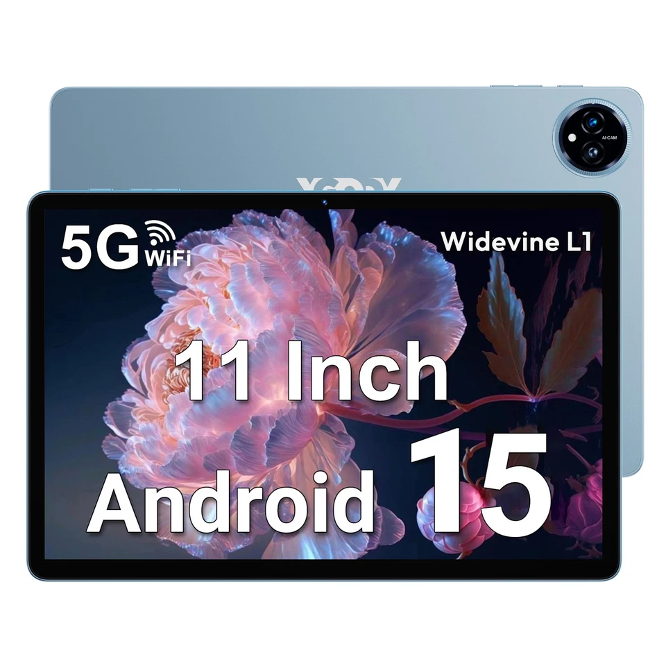 XGODY 2025 Android 15 Tablet 256GB ROM (1TB TF) 11inch 5G WiFi 8000mah Dual Camera New