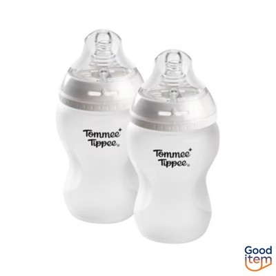 Tommee Tippee Silicone Start Coated Glass Baby Bottles - Clear - 9 fl oz/2pk