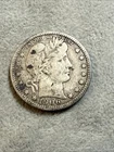 1906-D Denver Mint Silver Barber Quarter VF Details Dark Spots Nice Coin 7970