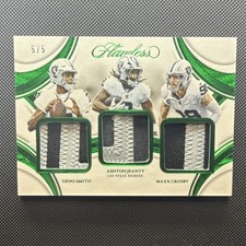 Panini Flawless Triple Patches Ashton Jeanty  Crosby Smith Raiders Football 5/5