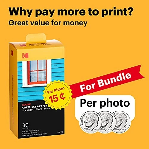 KODAK Dock Plus 4PASS Instant Photo Printer (10 x 15 cm) + Initial 10 Sheets + - Image 3 of 4