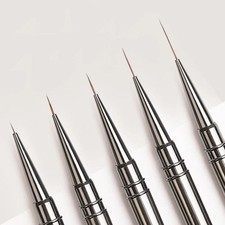 Professional fine liner nail art brushes for precise detailing and striping UK