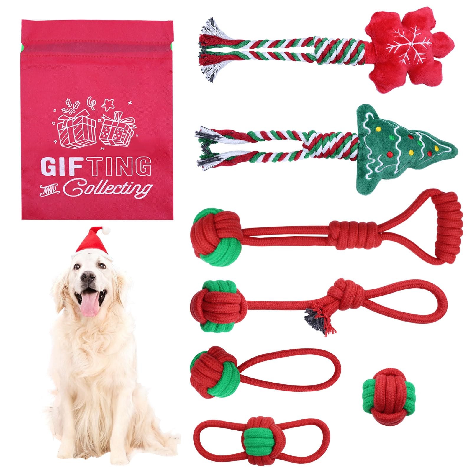 Corde Chien Indestructible - 7 Jouets Résistants pour Chiens Actifs