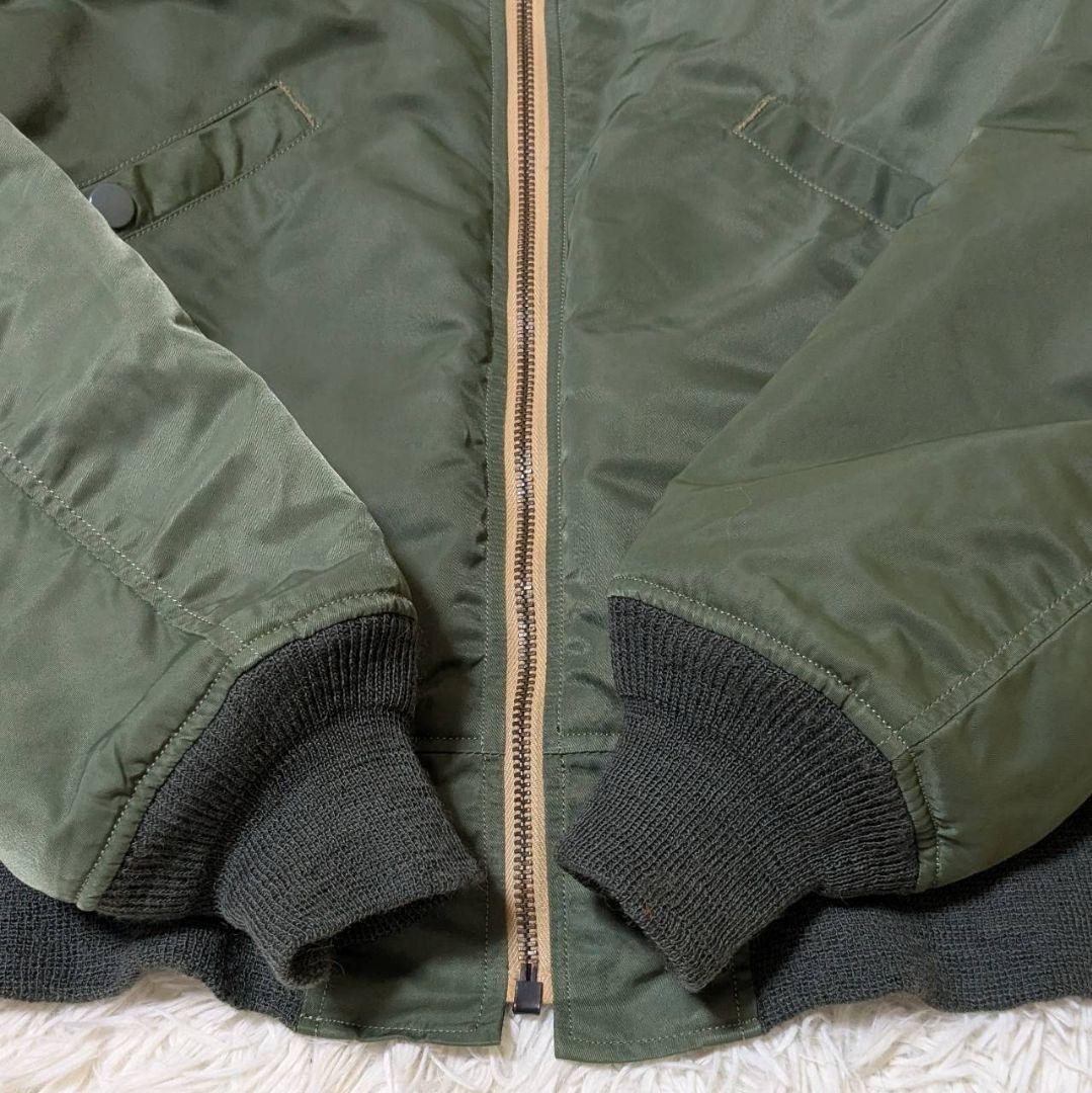 BUZZ RICKSONS Nylon Leather Flight Jacket Reversi… - image 4