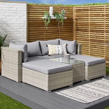 5 Piece Rattan Sofa Set - Natural C1