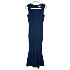 Dress the Population Monroe Side Slit Gown Midnight Blue XS Long Formal Dress