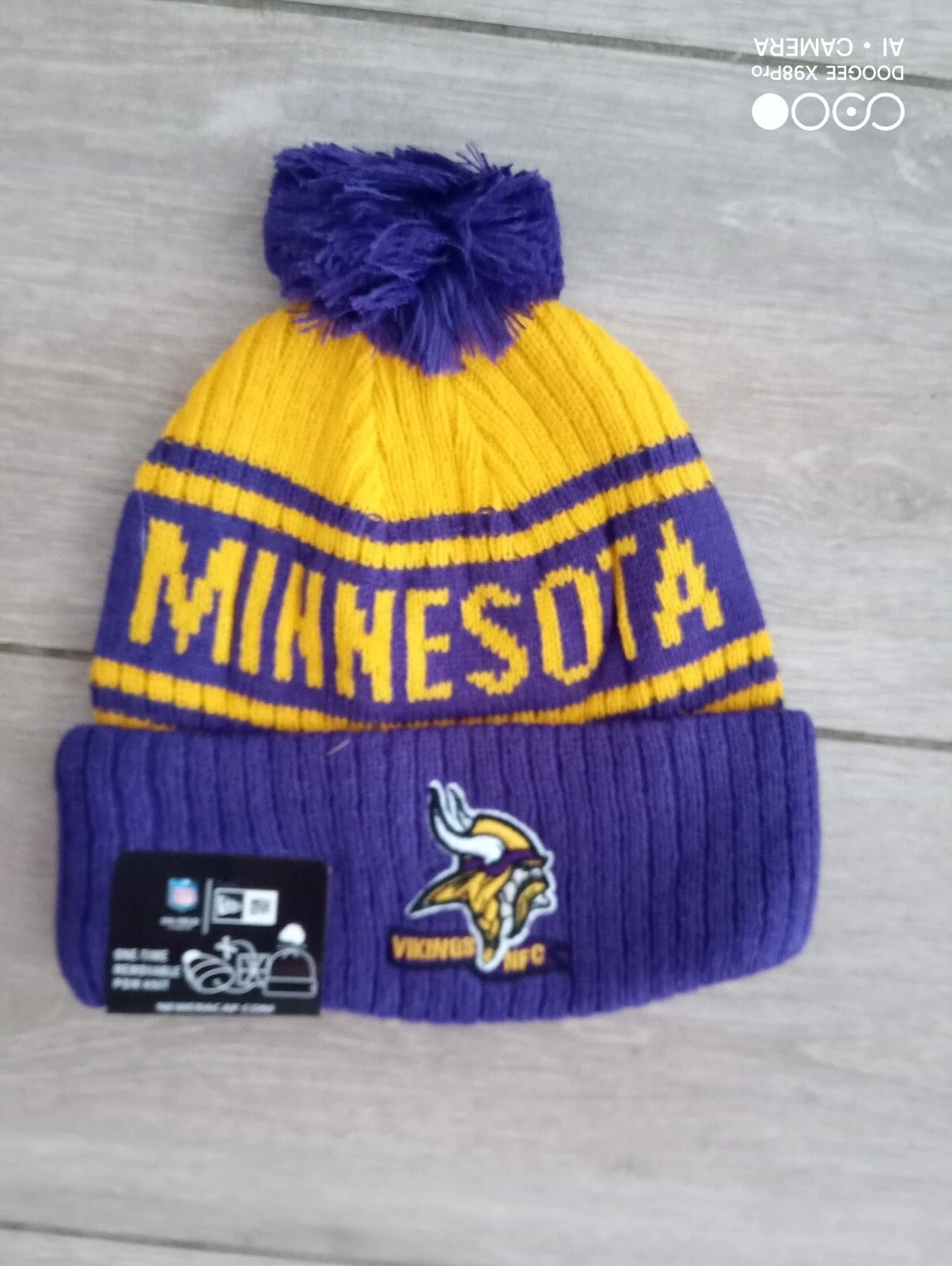 Minnesota Vikings NFL Bobble Beanie Team Multi Colour Tag Still On