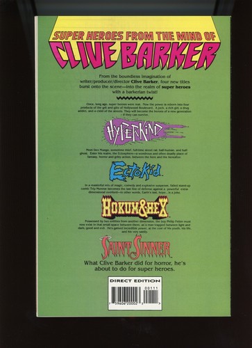 1993 Marvel, " Razorline First Cut " # 1, Clive Barker preview, NM, BX85 - Picture 2 of 2