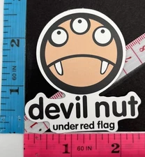 DEVIL NUT Under Red Flag Vinyl Decal Sticker Bomb Hip Hop Rock N’ Roll Y2K UK