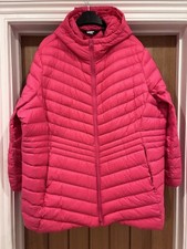 Lands End Hot Pink Colour Ultralight Packable Feather & Down Hooded Jacket