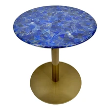"Lapis Lazuli Stone Coffee Table Top – Elegant Corner Decor for Living Room"
