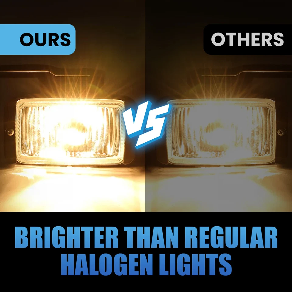 Pair Front Fog Lights Lamps For 1988-1999 2000 Chevrolet C1500 C2500 K1500 K2500 - Image 3 of 4