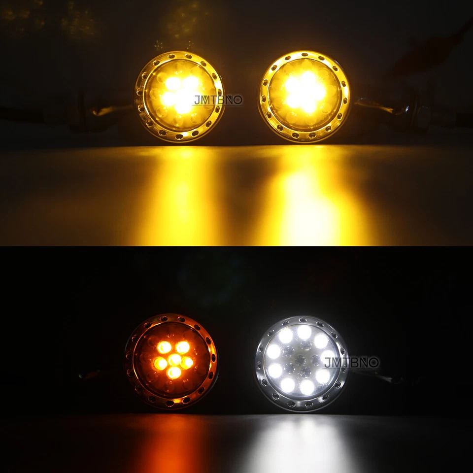 For Kawasaki Vulcan VN 800 900 1500 1600 1700 Motorcycle LED Turn Signals Lights - Image 3 of 4