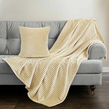 VELOSSO CORDUROY Printed  Soft & Cosy Throw Blanket