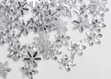 80 / 100 /150 x 20mm 10mm Rhinestones Flower Flat Back Acrylic Gems Sewing Beads