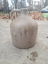 Antique Salt Glazed 1 Gallon Jug Stoneware Pottery