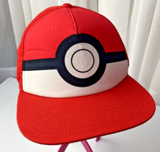 Official Pokemon Pokeball Youth Kids Snapback Hat Cap Nintendo Red Gaming