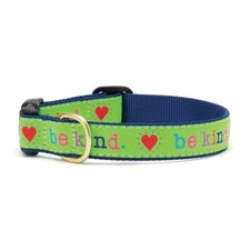 Up Country Dog Collar, Be Kind, Green, Adjustable Made In USA XS S M L XL XXL